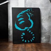 Obraz kot na płótnie ręcznie malowany 30x40cm 