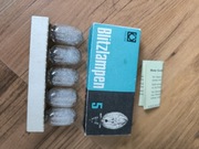 Zestaw 5 żarówek do lamp błyskowych Polam Pabianice 1974 Wersja Niemcy