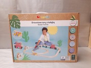 Drewniane tory z kolejką - Elefun 