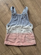 F&F sukienka ogrodniczka kolorowa jeansowa 68 