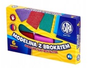 Modelina ASTRA z brokatem 6 kolorów