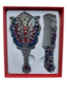 Ozdobny zestaw vintage - lusterko i grzebień