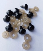 Czarne oczy, oczka do maskotek, amigurumi 12mm 10szt