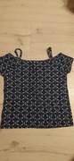 Bluzka miękka wygodna r.128-134 9 lat krótka bawełniana 