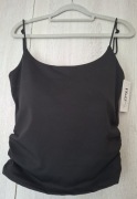 Nowy włoski czarny topik regulowane ramiączka r. uni XS /S / mała M 
