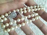 Naturalne perły vintage retro srebro 925