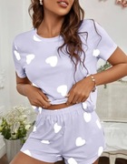 Dwuczęściowy Zestaw Piżamowy z Sercami - idealny prezent na Walentynki!