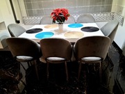 Krzesła do salonu, welurowe,komfortowe.