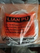 KABEL SIECIOWY LAN ETHERNET RJ45 CAT5E 15M SKRĘTKA PRZEWÓD INTERNETOWY