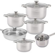 Zestaw garnków ADM komplet 12 elementów indukcyjna lub gas 