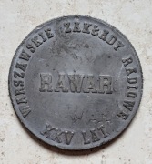 Stary medal PRL / RAWAR / Warszawa / Unikat