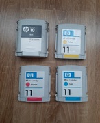 Tusz wkład do drukarki HP 10 Black  HP11 Yellow Cyan Magenta puste