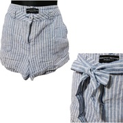 *III DAMSKIE SPODENKI LNIANE LEN W PASKI 40 L 