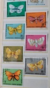 MONGOLIA  MOTYLE 7szt... PEŁNA_SERIA...KASOWANE*!!!