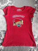 blind date casual czerwona bluzka z krasnalkiem r. S