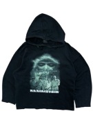 Czarna bluza z kapturem Rammstein Retro Vintage Boxy Slipknot metal 90