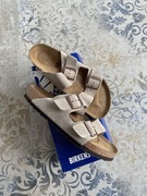 Oryginalne klapki Birkenstock Arizona kremowe zamszowe 40 oryginalne