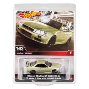 HOTWHEELS PREMIUM Nissan Skyline R34 SUPER DETALE NOWY 1:43 + PROTEKTOR 