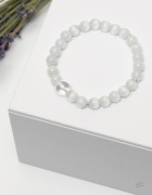 Bransoletka Damska z Kamieni Naturalnych Selenit i Kwarc