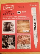 Paint marker olejowy    TOMA TO-440  biały zestaw 12 szt
