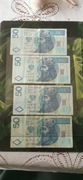 Banknoty obiegowe 50zł z 94' 