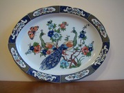 Półmisek  z pawiami  wielki 47x36 cm.