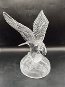 Szklany duży ptak na podstawie orzeł ciężkie szkło dekoracja 