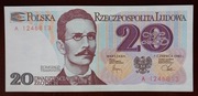 20 zł złotych  - 1982 r. seria A 1246813 - stan 1 