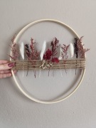 Minimalistyczny wianek z suszonych kwiatów wesele ślub Ethereal Circle