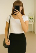 Biata elegancka biała bluzka z krótkim rękawem M 38 Berge basic casual