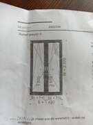 Okno balkonowe,tarasowe. 1,42x2,37