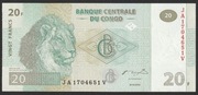 Kongo 20 franków 2003 - LEW - stan bankowy UNC
