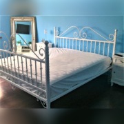 Łóżko metalowe kute, ręcznie wykonane 160x200