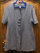 Szary kardigan z dzianiny