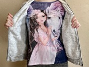 Bluzka bawełniana dziewczęca z długim rękawem TOP MODEL PEGASUS 152 cm