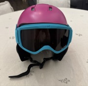 Kask narciarski z goglami dla dziewczynki