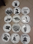 13 talerzy  duńskiej firmy Jydsk Telefon, wyprodukowane przez   Rörstrand