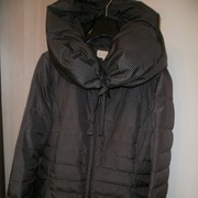 SOLAR SZARY GRAFITOWY PIKOWANY PUCHOWY PEPITKA Z PASKIEM LEKKI 36/38 S/M