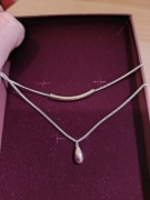 Elegancki podwójny łańcuszek srebro 925 naszyjnik