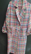 (M/L/XL) Długi, tęczowy płaszcz oversize w pepitke, Nowy 
