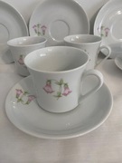 Komplet 6 filiżanek + 6 talerzyków porcelany Z & Co Tirschenreuth 