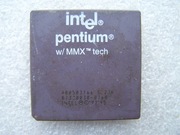 Bardzo stary Procesor porcelanowy Intel Pentium w/MMX tech z 1992 roku