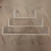 Komplet białych półek 3szt