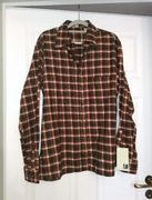 NOWA koszula męska długie rękawy flanelowa bawełna kratka M zimowa ciepła