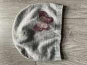 Cienka czapka na wiosnę 54cm szara motylek