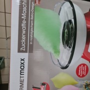 Maszyna do waty cukrowej zestaw z cukrami i patyczkami do waty GOURMET MAXX