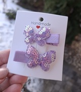 Mini spinki spineczki do włosów handmade 2 szt. motylek