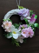 Uroczy wianek handmade 15 cm, rękodzieło na prezent!