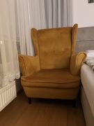 Fotel welurowy Uszatek