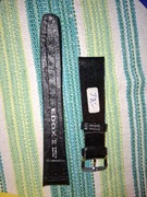 Pasek do zegarka 18mm EDOX Swiss Made – skórzany czarny 